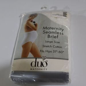 Duo Maternity Seamless Brief in White